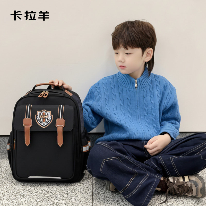 卡拉羊2026年小学生书包男童护脊简约时尚小众减负校园耐用女背包,箱包皮具/热销女包/男包,双肩背包,淘宝优惠券,粉丝福利购,淘宝优惠卷