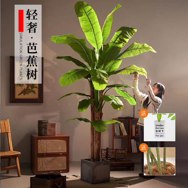 2025大型仿真芭蕉树大叶子仿生绿植装饰室内造景高端植物假树摆件