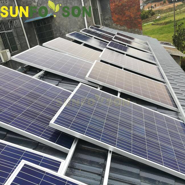 陶瓷瓦屋顶安装电池板铝合金材质光伏支架太阳能支架系统屋顶安装