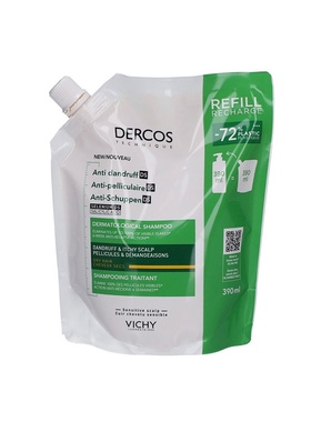 袋装新规格！薇姿黄标去屑止痒洗发水390ml干燥发质 效期2027.03