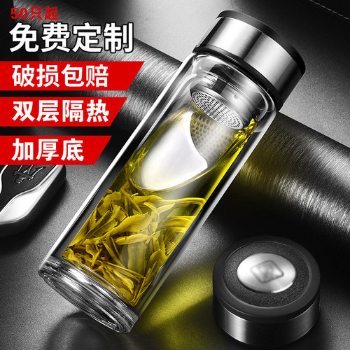 高档耐热双层玻璃水晶杯