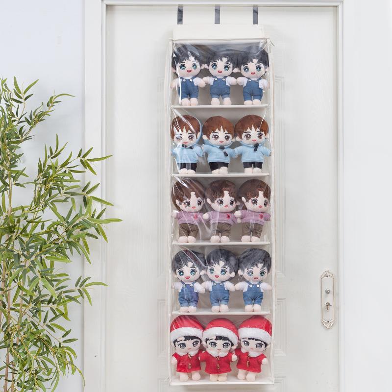 新品升级收密封防尘后棉花娃娃纳挂袋上玩偶墙明星毛绒门公仔整理