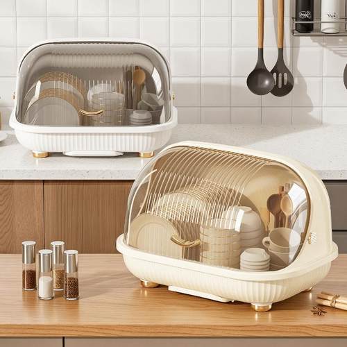 厨房碗柜家用大号碗架餐具碗碟盘子置物架碗筷收纳盒带盖沥水碗架