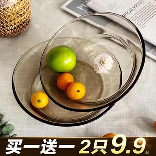微波炉烤箱盘大号耐热碟子玻璃水果盘 90N盘子菜盘家用2021新款