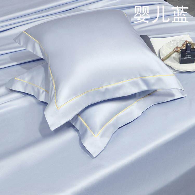 定做酒店纯色0OMN支垫长绒棉贡缎全棉宽边抱枕套45 05 600 65靠套