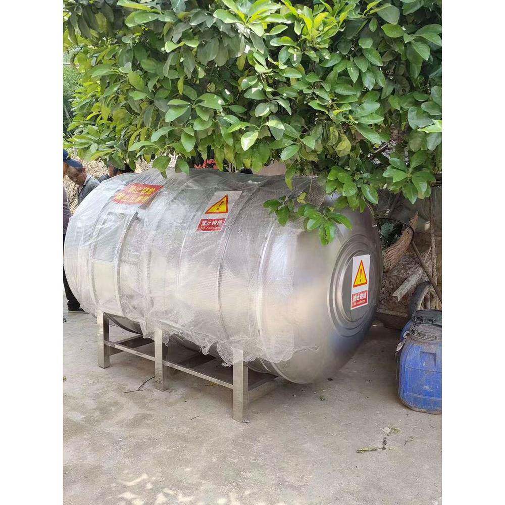 KUX特厚04不锈酒钢箱罐圆形加厚水塔储水罐大量卧式家用蓄容水水