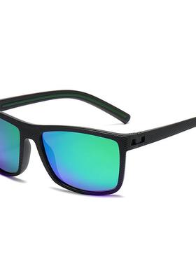 男士运动偏光太阳镜跨境炫彩骑行墨镜高级感弹簧脚丝欧式复古眼镜