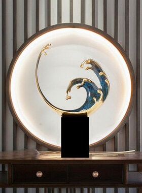 风生水起摆件高档客厅玄关电视柜办公室桌面细长开业乔迁新居礼品