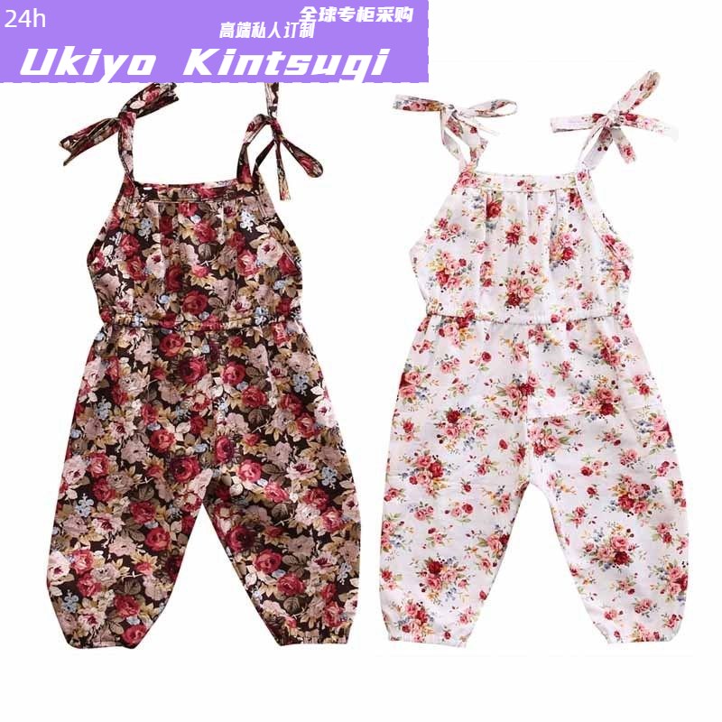 全球购FSWholesale Newborn Infant Baby Girl Floral Print Romp