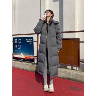 中戏羽绒棉服女秋冬季加厚中长款过膝外套棉衣2025新款大码女装潮