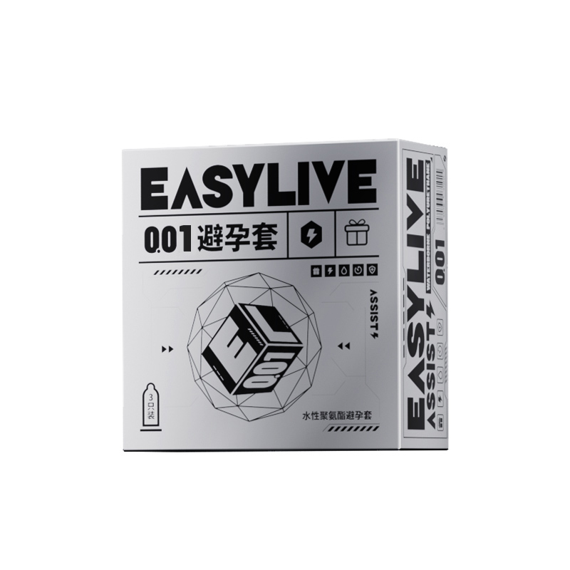 002裸感超薄EasyLive001水润湿滑透明裸入五香味透明
