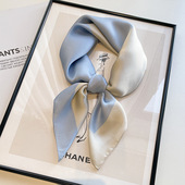 新款 丝巾70小方巾复古百搭春夏季 高级感印花女士职业领巾围巾