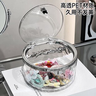 儿童发饰带桌面女孩发夹首饰发夹发圈透明压克力收纳盒盖子整理盒