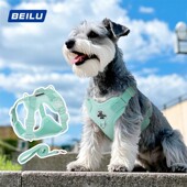 狗狗牵引绳小型犬泰迪比熊背心式 透气胸背带防挣脱宠物户外遛狗绳