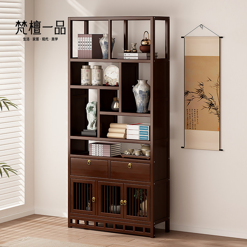 落地简约多层置物架子书柜办公室现代屏风古董书架加厚客厅隔断墙