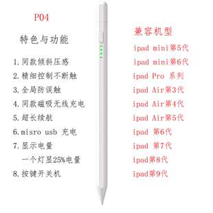 电容笔手写笔收纳充电支持倾斜精控不断防误触长续航 Pencil主动式