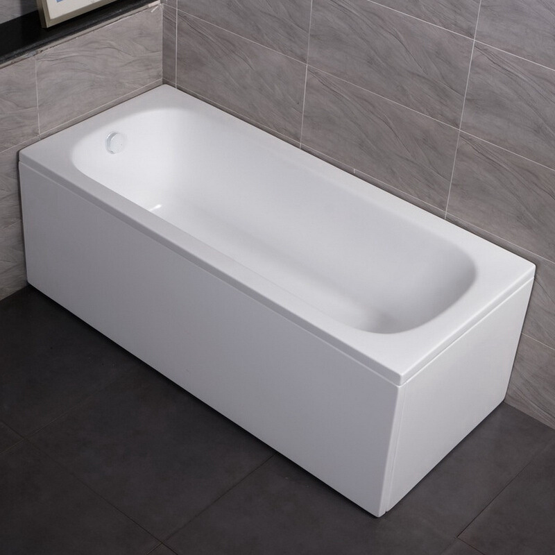 哑光白色亚克力拆装裙边浴缸酒店民宿工程matt panel bathtub
