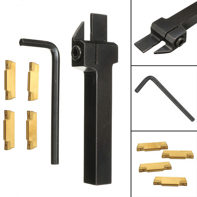 MGEHR1212-3车床切断凹槽分型工具架+4片MGMN300金色涂层插入刀片