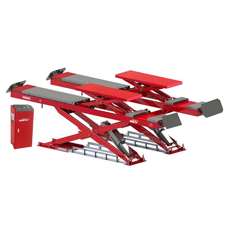 厂直新品 优耐特（UNITE） 4吨方通藏地子母四轮定位大剪汽车举升