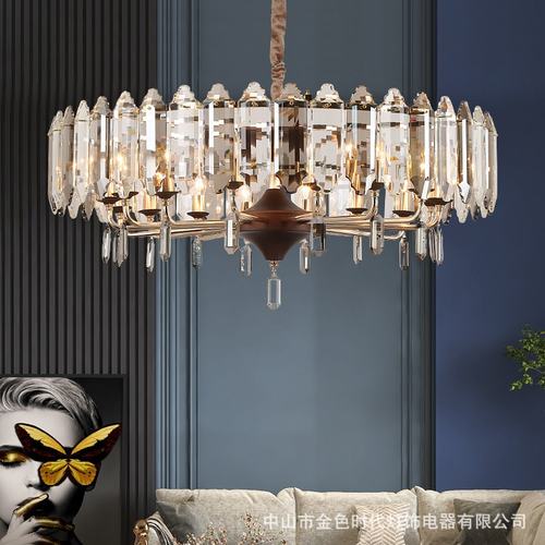 2021新款水晶吊灯简约家用客厅吊灯港式北欧网红餐厅卧室灯具批发