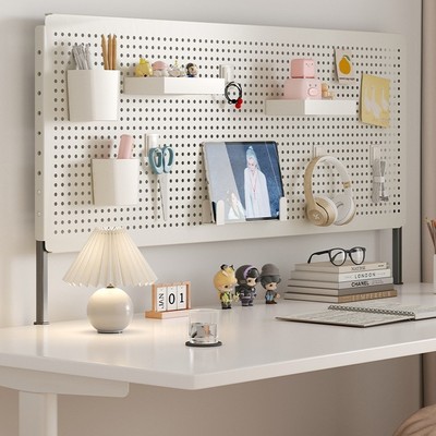 桌面书架免打孔洞洞板夹式置物架宿舍整理架立式书桌电脑桌收纳架