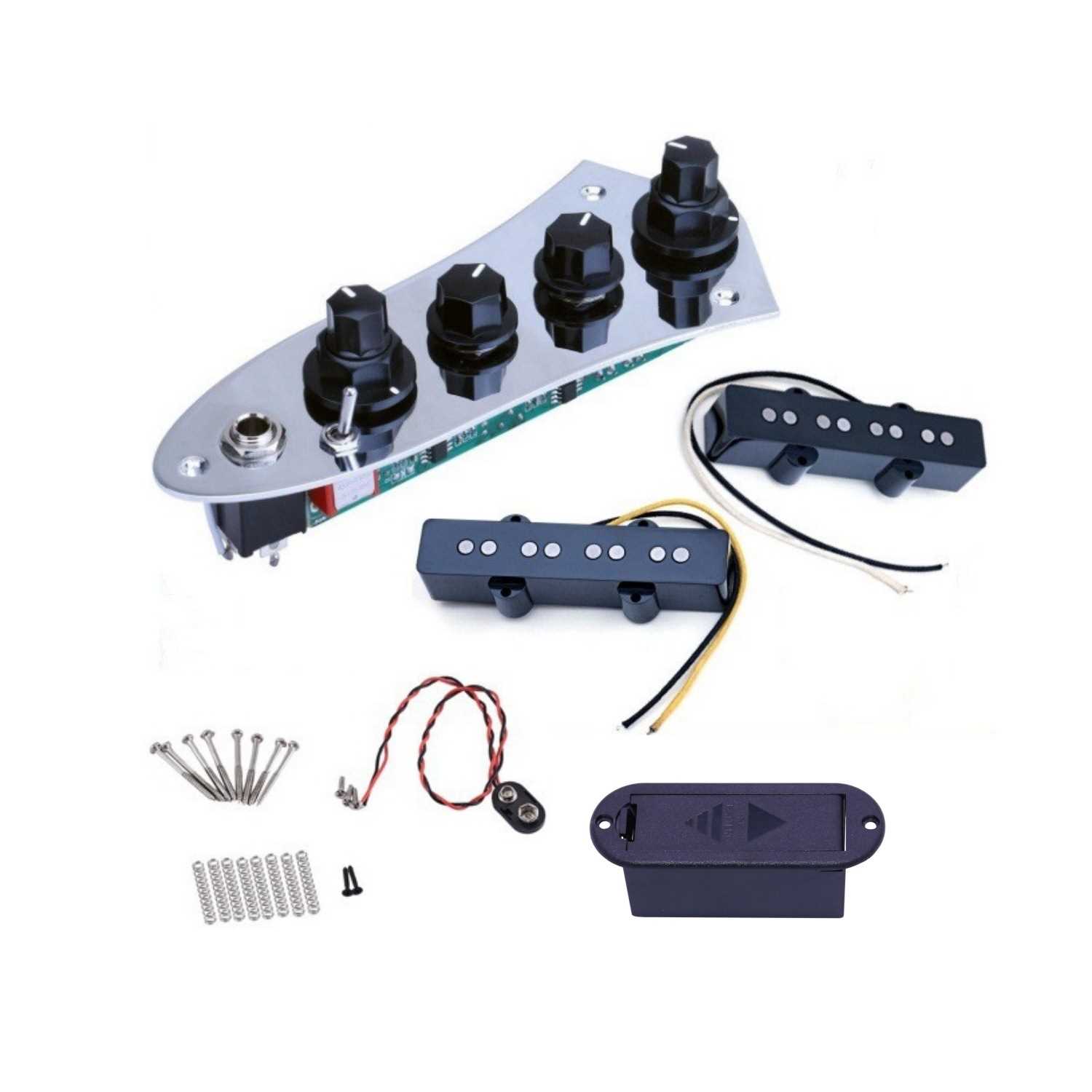JB Bass JB-08 通用贝斯铁板线路乐器板配件高端4弦JB拾音器全套
