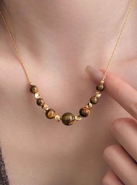 美拉德虎眼石珍珠项链2026新款