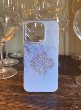 叶菽原创定制《紫眠窗》新中式国风国画小众高级感IMD适用苹果17/14/15/16promax夏日iPhone支架闪粉手机壳