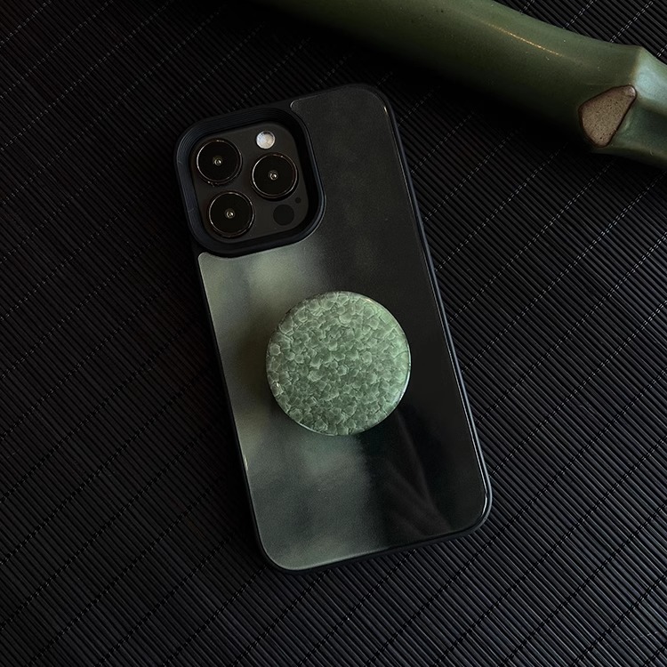 叶菽原创定制《珀》侘寂新中式国风小众高级感液态玻璃镜面适用苹果17/12/13/14/15promax不会撞壳的手机壳