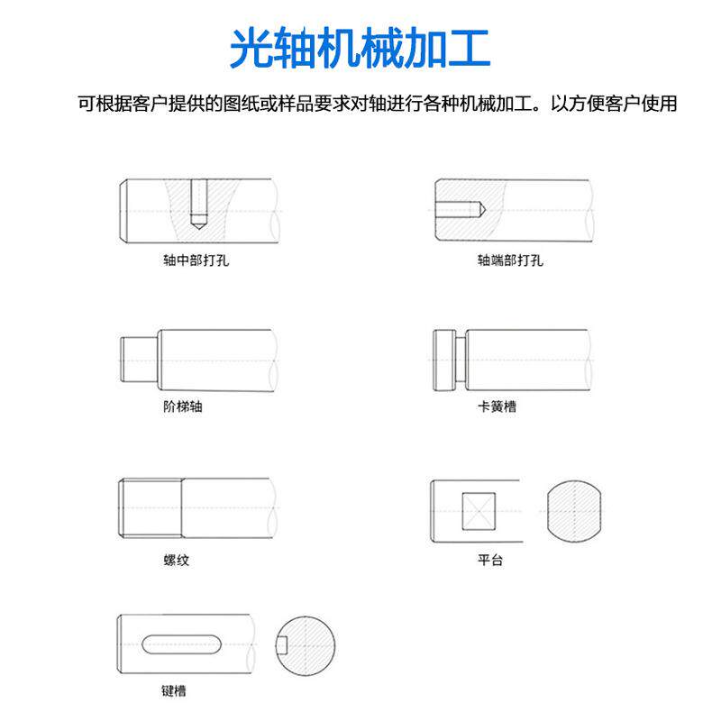 直线光轴圆柱导轨镀铬棒 高频淬火精密光杆软轴硬轴3-80mm活塞杆