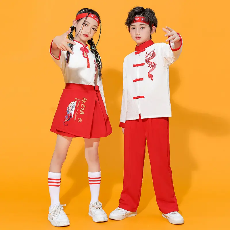 儿童表演服装啦啦队小学生汉服