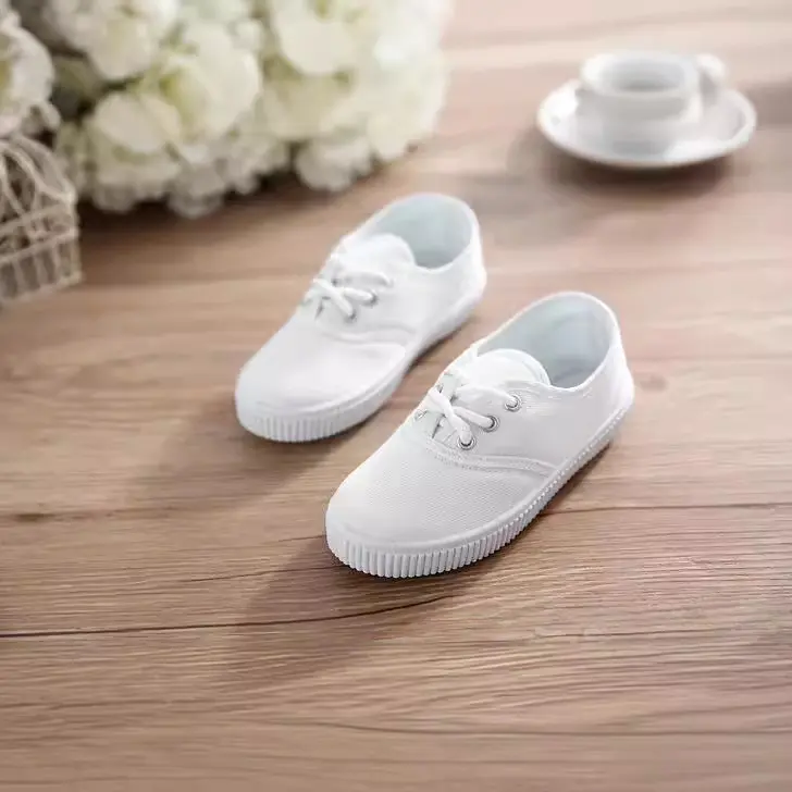 幼儿园小白鞋女童男童白球鞋儿童白布鞋学生帆布鞋白色童鞋运动鞋