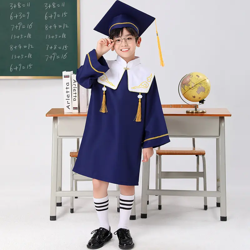 儿童博士服幼儿园毕业照服装毕业