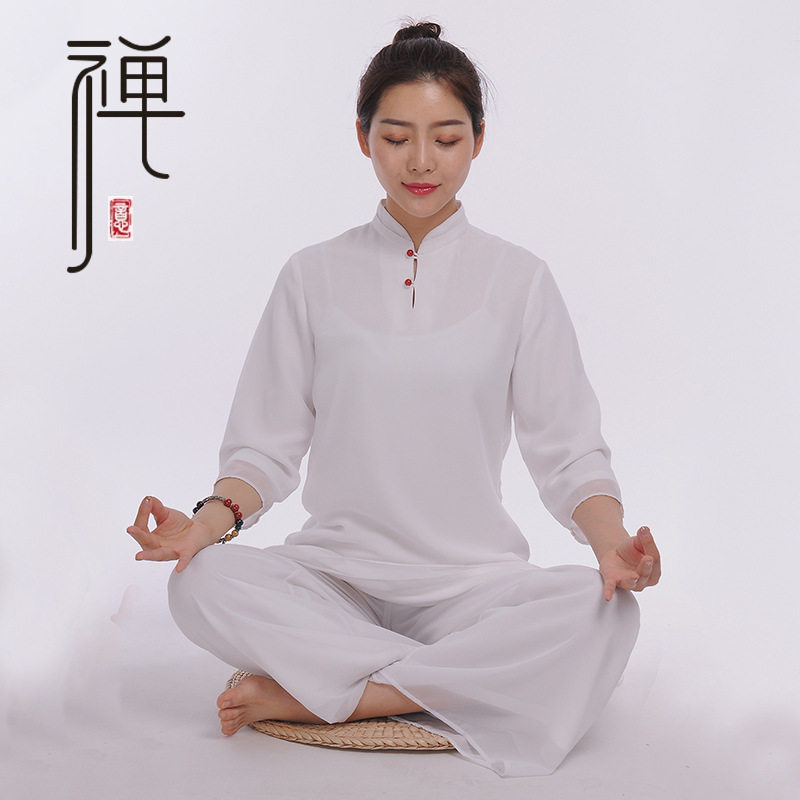 天丝麻阔腿裤女宽松文艺立领飘逸