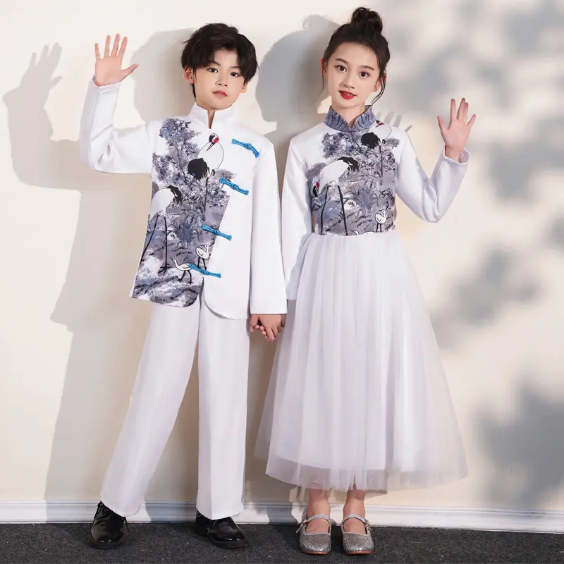 中小学生男女童汉服舞蹈服诗歌