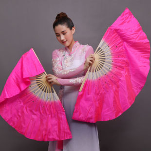 成人广场舞用舞蹈跳舞扇表演扭秧歌扇子中国风双面一对左右手加长