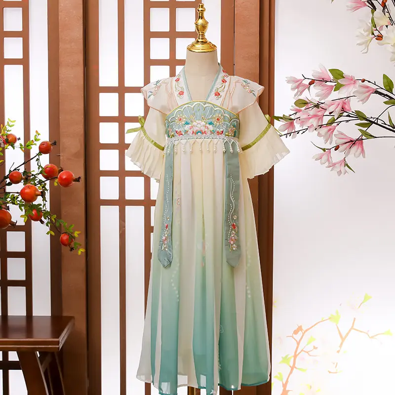 汉服女童夏款新款古风连衣裙唐装