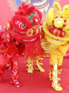 舞狮道具整套南狮双人舞狮子龙