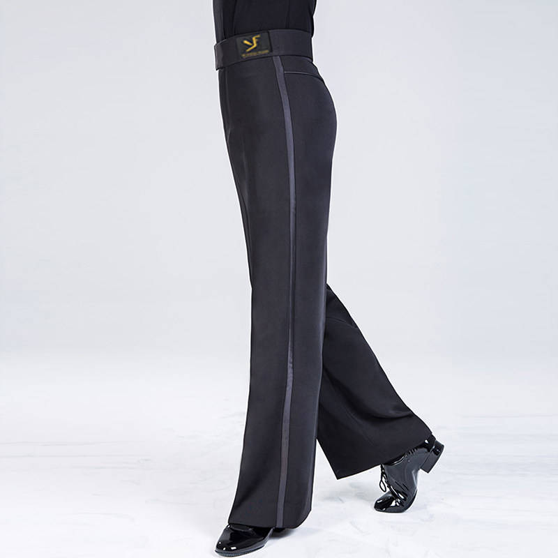 新款男士拉丁舞裤国标舞裤成人现代舞社交舞服秋冬练功舞服装