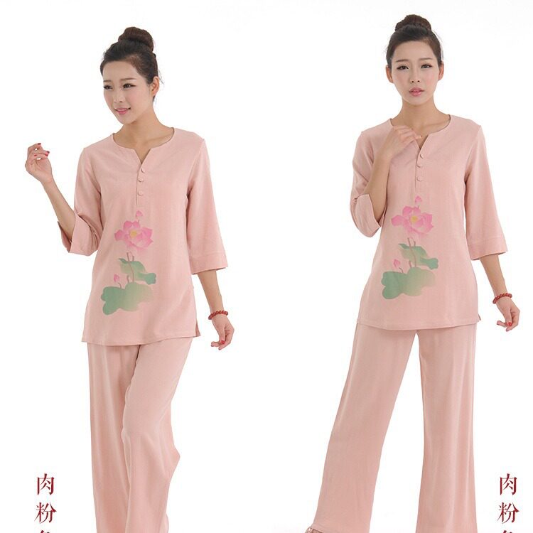 瑜伽服禅意女装禅修服套装棉麻