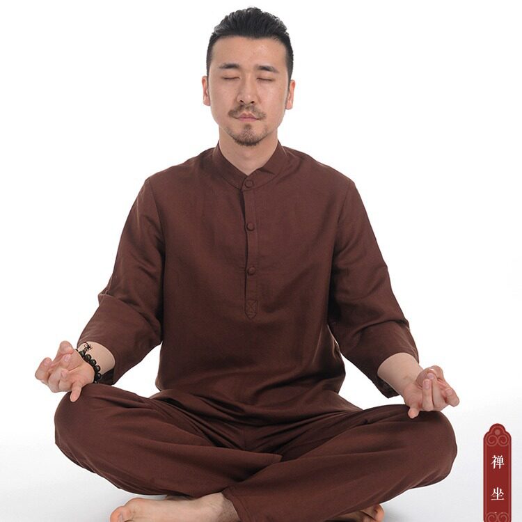 茶服春季新款男装中禅修服瑜伽服