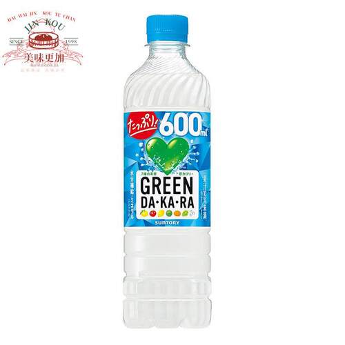 三得利绿心GREEN DAKARA盐分果味夏日饮料600ml日本进口suntory