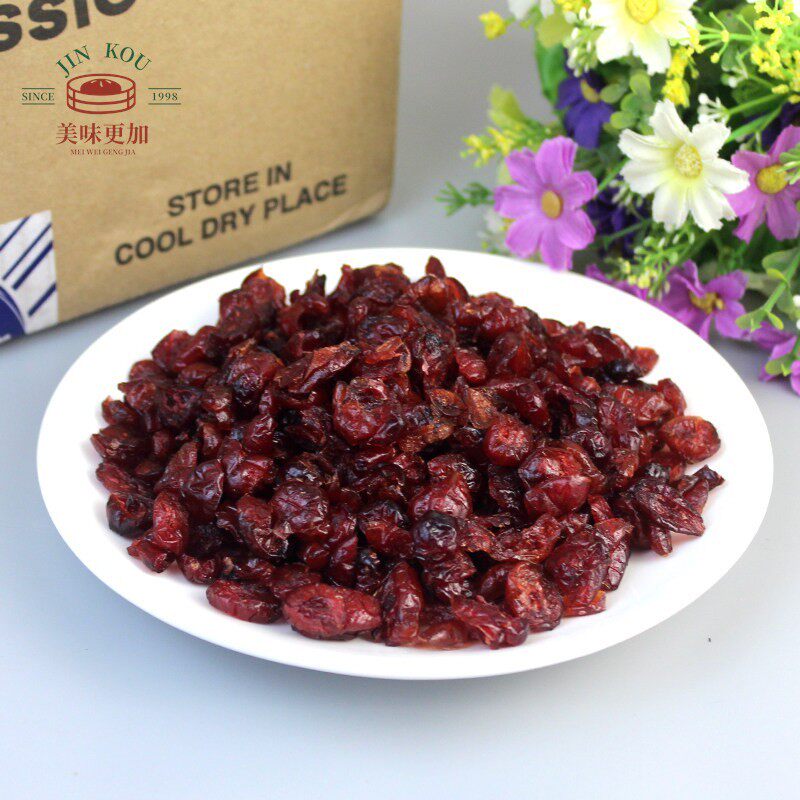 优鲜沛鲜红蔓越莓干500g 美国进口蔓越莓干大片休闲零食烘焙原料
