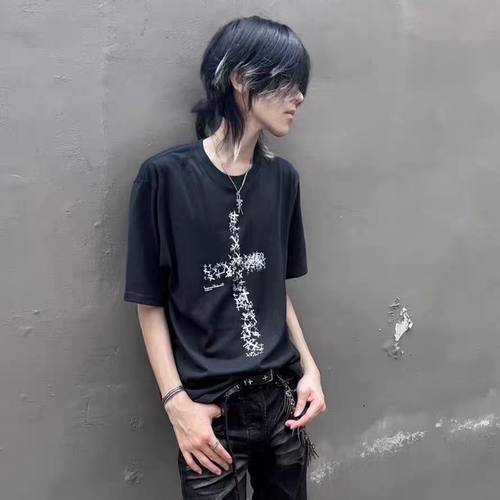 undercover 02AW魔女期witches cell division 黑色印花短袖T恤