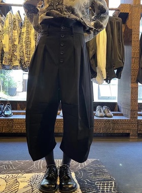 自主Christopher Nemeth 弯刀裤 西裤gaba高腰裤 休闲阔腿裤