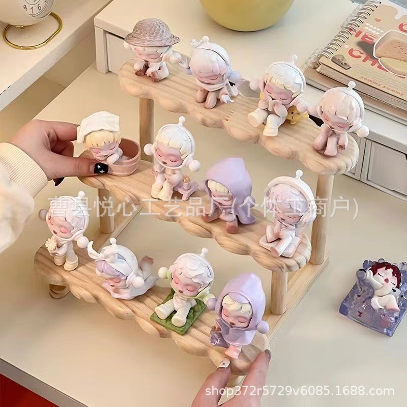 现货实木盲盒玩偶手办公仔模型