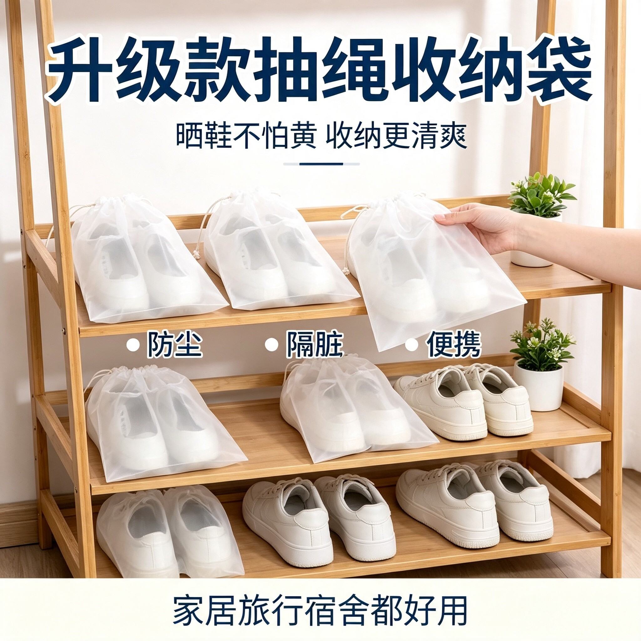 加厚透气防黄防霉鞋子收纳袋