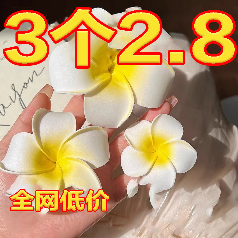 鸡蛋花发夹头饰小饰品百搭新款