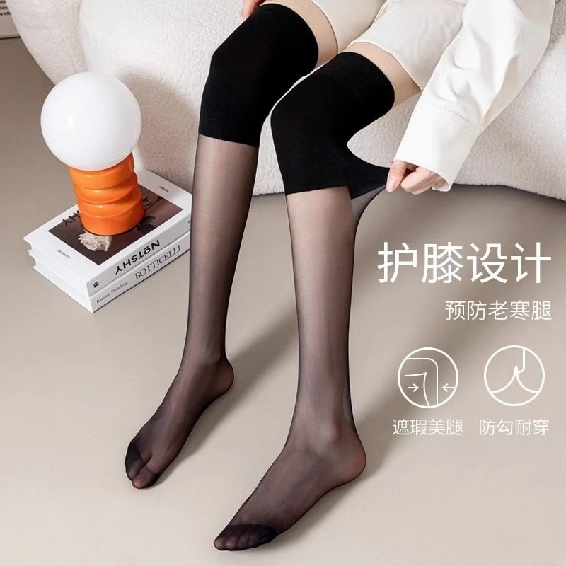 春夏女士肉色空调护膝长筒袜女过膝丝袜四季可穿薄款大腿袜高筒袜