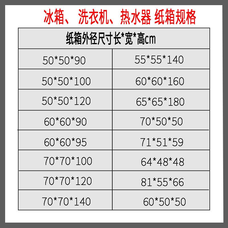 Z7GN冰箱洗衣机运输外包装箱带泡沫快递家电打包特大号纸箱子物流